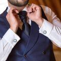 wholesale 925 Sterling Silver Moonstone Round Shape Studs Cufflinks for Men Formal Wear Accessories Gift Set-0-5