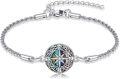 wholesale 925 Sterling Silver Tree of Life Compass Bracelet with Abalone Shell Gift for Women Men-0-0