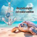 wholesale TOUPOP Anchor Dolphin/mermaid/turtle/starfish/dolphin Necklace For Women 925 Sterling Silver Anchor Nautical Necklace Graduation Gift Ocean Pendant For Women -0-3