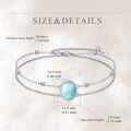 wholesale S925 Sterling Silver Larimar Oval Bracelet 12-14mm, Minimalist Jewelry Gift for Women-0-4