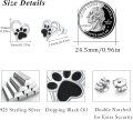 wholesale 925 Sterling Silver Dog Paw & Moon Heart Stud Earrings - Cute Animal Prints Jewellery Gift for Her-0-4