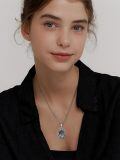wholesale 925 Sterling Silver Saint Jude Thaddeus Medal Pendant Necklace Oxidized Religious Chain-0-4