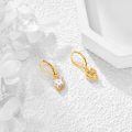 wholesale 14K Yellow Gold Moissanite Lever-Back Drop Earrings, Brilliant Dangle Jewelry for Women, Gift Box-0-3