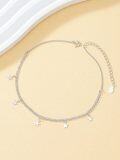 wholesale TOUPOP 925 Sterling Silver Ankle Bracelets For Women Adjustable Anklet Elegant Foot Jewelry Birthday Gift For Her Wife Mom Girlfriend -0-1
