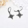 wholesale Black 925 Sterling Silver Celtic Knot Drop Earrings Wiccan Goddess  for Her-0-3