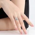 wholesale 925 Sterling Silver Cute Panda Rings Wholesale With Leaves-0-4