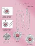 wholesale 925 Sterling Silver with 12 Birthstones Heart Celtic Necklace for Her-0-4