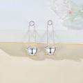 wholesale 925 Sterling Silver Heart Safety Pin Stud Earrings-0-1