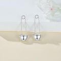 wholesale 925 Sterling Silver Heart Safety Pin Stud Earrings-0-1