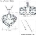 wholesale 925 Sterling Silver Heart-Shaped Dolphin & Whale Pendant Necklace s for Women-0-4