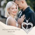 TOUPOP Sterling Silver Heart Initial A-Z Pendant Necklace Gift for Women-0-2