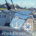 wholesale 925 Sterling Silver Anchor And Ship Wheel Charm Blue Crystal Earrings For Diy Bracelet Necklace-0-3