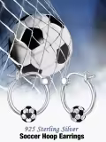 TOUPOP Sterling Silver Softball Golf Volleyball Soccer Football Basketball Hoop Earrings Sports Jewelry-0-5