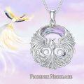 wholesale 925 Sterling Silver Iridescent Abalone Shell Phoenix Pendant Necklace-0-1