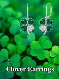 wholesale 14K Gold Plated Sterling Silver Round Natural Jade Earrings for Women-0-9