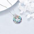 wholesale 925 Sterling Silver Rainbow Crystal Gymnastics Ballerina Pendant Necklace USA Sports s for Women Girls-0-4