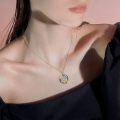 wholesale 925 Sterling Silver Blue Bee Honeycomb Pendant Necklace-0-5