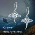 wholesale 925 Sterling Silver Abalone Shell Lotus Flower Drop Earrings Ocean Inspired  for Her-0-3