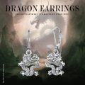 wholesale 925 Sterling Silver Dragon Shape Chinese Zodiac Paper Cut Drop Earrings Gift for Her-0-4