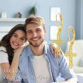 wholesale 14K Gold Cross Drop Earrings - Hooks Elegant Religious Gift for Her-0-5
