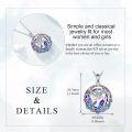 wholesale 925 Sterling Silver Mermaid Rainbow Crystal Pendant Necklace-0-3