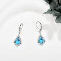 wholesale 925 Sterling Silver Blue Opal Teardrop Filigree Leverback Earrings Gift for Her-0-13