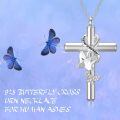 wholesale 925 Sterling Silver Butterfly Cross Keepsake Pendant Urn Necklace with Funnel Set-0-5