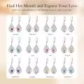 TOUPOP Sterling Silver Birthstone Tree Of Life Earrings-0-5