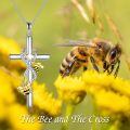 wholesale 925 Sterling Silver Bee and Infinity Cross Pendant Necklaces for Women Gift Ideas-0-4