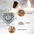 wholesale 925 Sterling Silver Heart Butterfly Cremation Jewelry for Ashes Necklace Women Men Keepsake Memorial Urn Pendant with Funnel and Fill Tool-0-4
