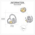 wholesale 925 Sterling Silver Lion And Cub Heart Pendant-0-4