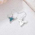 wholesale 925 Sterling Silver Turquoise Bull Head Western Drop Earrings for Women-0-2