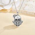 wholesale 925 Sterling Silver Skull Rose Winged Pendant Necklace Gothic Memento Mori s for Women Men-0-3