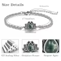 wholesale 925 Sterling Silver Opalite Flower Heart Charm Bracelet Wholesale 6-8 in-0-6