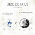 wholesale 925 Sterling Silver Shark Pendant Necklace Hypoallergenic Nickel Free Lead Free 20mm Adjustable Chain Gift for Women Men-0-3