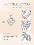 TOUPOP Sterling Silver Stone Heart Pendant Necklace Gift for Grandma-0-3