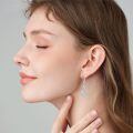 wholesale 925 Sterling Silver Moonstone Drop Earrings Platinum Plated Infinity Crystal Teardrop Dangle Earrings For Women-0-1