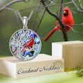 wholesale Sterling Silver Cardinal Pendant Necklace Memorial Sympathy Gift for Women Mom Wife-0-7