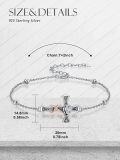wholesale 925 Sterling Silver Cross & Rose Gold Infinity Bracelet - Adjustable Holiday Jewelry for Women-0-2