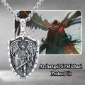 wholesale  Archangel St Michael Shield Pendant Necklaces for Men & Women-0-1