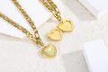 wholesale Sterling Silver Gold Heart Photo Locket Bracelet for Women-0-8