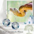 TOUPOP Sterling Silver Blue Crystal Snake Earrings Tree Of Life Drop Dangle Hooks Jewelry-0-1