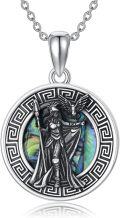 wholesale 925 Sterling Silver Athena & Poseidon Necklace - Greek Mythology  for Him Her-0-0