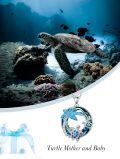 wholesale 925 Sterling Silver Blue Opal Sea Turtles Pendant Necklace for Women-0-2