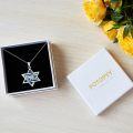 wholesale 925 Sterling Silver Abalone Shell Star of David Pendant Necklace for Women-0-6