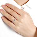 wholesale 10k White Gold Twisted Band Lab Diamond Rings Wholesale With Central Stone-0-3