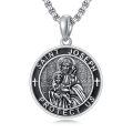 wholesale 925 Sterling Silver Saint Joseph Protect Us Pendant Necklace  Religious Jewelry for Men-0-0