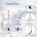 wholesale 925 Sterling Silver Evil Eye Drop Earrings - Halloween Gift for Women & Girls-0-1