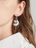 wholesale 925 Sterling Silver Moon & White Opal Mushroom Drop Earrings for Women-0-1