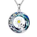 TOUPOP Sterling Silver Crystal Frog Necklace Gifts For Women-0-0